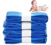 LuxeGlee 4 Pack Nappy Bin Refills, Nappy Disposal Bags, Diaper Pail Refill Bags Compatible with Angelcare/Munchkin/Genie, Refill Cassettes for Baby Diaper Bucket Bin, Blue