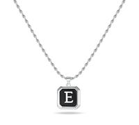 LUXEJEW Initial A-Z Letter Necklace for Men Boys Women - Stainless Steel Rope Chain Letter Pendant Necklaces Capital Monogram Necklace Jewelry Gifts for Men 20+2 Inches, Letter E, Stainless Steel, No