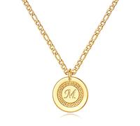 LUXEJEW Initial A-Z Letter Necklace for Men Boys Women - Stainless Steel Rope Chain Letter Pendant Necklaces Capital Monogram Necklace Jewelry Gifts for Men 20+2 Inches, Letter X, Stainless Steel, No