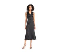 Luxely Women's Sleeveless V-Neck Midi Sheath Elegant Cocktail Party Dresses Dress, Meteorite, 32