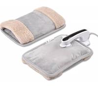 Luxema Electric Hot Water Bottle with Hand Warmer - Wireless & Rechargeable - Heating Pad for Abdomen, Neck, Back & Bed - Grey