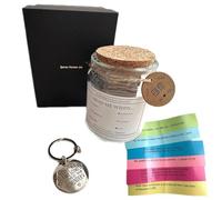 Luxember Premium Quran Verse Jar with FREE Keyring Gift - 90 Inspirational Islamic Verses & Prayers for Daily Spiritual Upliftment | Perfect Eid, Ramadan, and Islamic Gift for Reflection & Home Décor