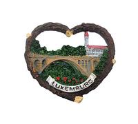 Luxembourg 3D Heart-Shaped Refrigerator Magnet Resin Travel Souvenirs,Handmade Home & Kitchen Decoration Luxembourg Fridge Magnet Collection Gift