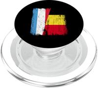 Luxembourg Belgium Half Flag Luxembourgish Belgian Jersey PopSockets PopGrip for MagSafe