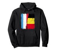 Luxembourg Belgium Half Flag Luxembourgish Belgian Jersey Pullover Hoodie