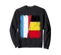 Luxembourg Belgium Half Flag Luxembourgish Belgian Jersey Sweatshirt