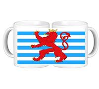 Luxembourg Civil Ensign Ceramic Coffee Mug in Smash Proof Box