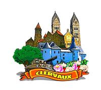 Luxembourg ClervauxMagnet Fridge Magnet Wooden 3D Landmarks Travel Collectible Souvenirs Decoration Handmade-487