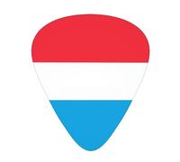 Luxembourg flag 12 Piece Guitar Pick Set Durable Non Slip Different Sizes for Electric Guitar Acoustic Guitar Ukulele