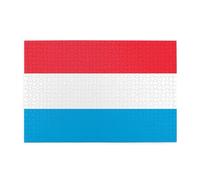 Luxembourg Flag Adult Wooden Jigsaw Puzzle 1000 Pieces for The Perfect Visual Feast! 1000pcs