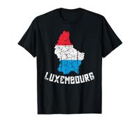 Luxembourg Flag Distressed Men Women Kids Luxembourger T-Shirt