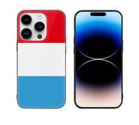 Luxembourg Flag Glass Phone Case Suitable for iPhone 14 Series