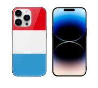 Luxembourg Flag Glass Phone Case Suitable for iPhone 14 Series