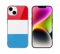 Luxembourg Flag Glass Phone Case Suitable for iPhone 14 Series
