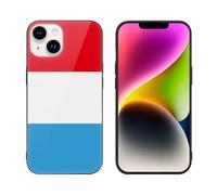 Luxembourg Flag Glass Phone Case Suitable for iPhone 14 Series