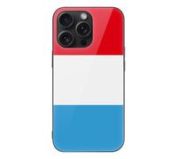 Luxembourg Flag Glass Phone Case Suitable for iPhone 15 Series