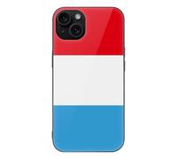 Luxembourg Flag Glass Phone Case Suitable for iPhone 15 Series