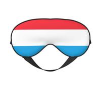 Luxembourg Flag Print Eye Mask for Comfortable Sleep â€“ Elastic Nighttime Shade, Perfect for Plane, Travel, and Meditation