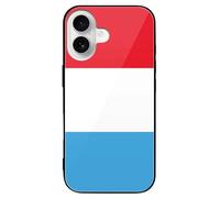 Luxembourg Flag Printed Phone Case Cute Slim Glass Cellphone Protective Cover Unisex Compatible with iPhone 16/16 Plus/16 Pro/16 Pro Max/16 E