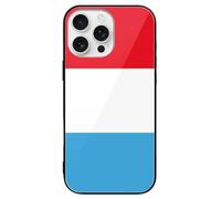 Luxembourg Flag Printed Phone Case Cute Slim Glass Cellphone Protective Cover Unisex Compatible with iPhone 16/16 Plus/16 Pro/16 Pro Max/16 E