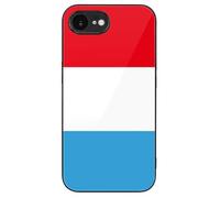 Luxembourg Flag Printed Phone Case Cute Slim Glass Cellphone Protective Cover Unisex Compatible with iPhone 16/16 Plus/16 Pro/16 Pro Max/16 E