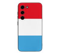 Luxembourg Flag Printed Phone Case Slim Cute Cellphone Protective Cover Unisex Compatible with Galaxy S23/S23 Plus/S23 Ultra