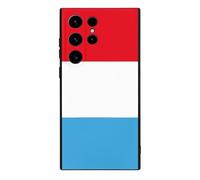 Luxembourg Flag Printed Phone Case Slim Cute Cellphone Protective Cover Unisex Compatible with Galaxy S23/S23 Plus/S23 Ultra