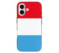 Luxembourg Flag Printed Phone Case Slim Cute Cellphone Protective Cover Unisex Compatible with iPhone 16/16 Plus/16 Pro/16 Pro Max/16 E