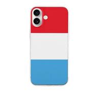 Luxembourg Flag Printed Phone Case Slim Cute Cellphone Protective Cover Unisex Compatible with iPhone 16/16 Plus/16 Pro/16 Pro Max/16 E