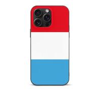 Luxembourg Flag Printed Phone Case Slim Cute Cellphone Protective Cover Unisex Compatible with iPhone 15/15 Plus/15 Pro/15 Pro Max