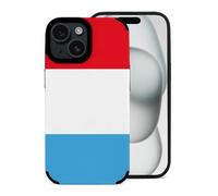 Luxembourg Flag Printed Phone Case Slim Cute Microfiber Cellphone Protective Cover Unisex Compatible with iPhone 15/15 Plus/15 Pro/15 Pro Max