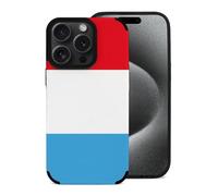 Luxembourg Flag Printed Phone Case Slim Cute Microfiber Cellphone Protective Cover Unisex Compatible with iPhone 15/15 Plus/15 Pro/15 Pro Max