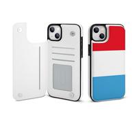 Luxembourg Flag Printed Wallet Phone Case Slim Cute Cellphone Protective Cover Unisex Compatible with iPhone iPhone 14/14 Pro/14 Pro Max/14 Plus