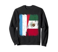 Luxembourg Mexico Half Flag Luxembourgish Mexican Jersey Sweatshirt