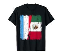 Luxembourg Mexico Half Flag Luxembourgish Mexican Jersey T-Shirt