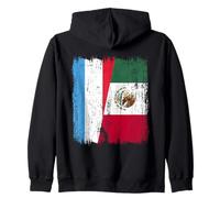 Luxembourg Mexico Half Flag Luxembourgish Mexican Jersey Zip Hoodie