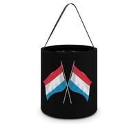 Luxembourg Waving Friendship Flag Halloween Tricking Or Treating Bag | Funny Candy Bucket Tote Gift Wrap Bags