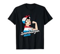 Luxembourgan Mom Luxembourgish Roots Luxembourg Flag Value Graphic T-Shirt, Men, Black, S