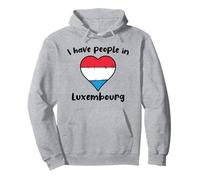 Luxembourgish Flag Heart I Have People In Luxembourg Pullover Hoodie