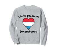 Luxembourgish Flag Heart I Have People In Luxembourg Sweatshirt