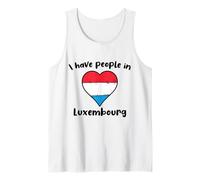 Luxembourgish Flag Heart I Have People in Luxembourg Tank Top
