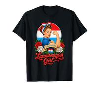 Luxembourgish Girl Luxembourg Flag Pride Woman Roots Value Graphic T-Shirt