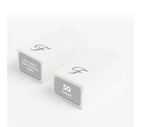 Luxenap 15.8 X 7.9 Inch Linen-Feel Guest Towels, 50 Lettered Hand Towels - Silver Letter 'F', Cursive Font, White Paper Dinner Napkins, airlaid, for Restrooms and Tables - Restaurantware