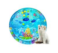 LuxeOne Water Mat for Cats Dogs, Thickened Cat Water Mat with Fish, Sensory Pet Cooling Water Fillable Pat Pad, Feel Cool Comfort Playmat (A)