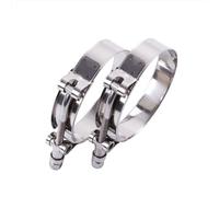 LUXERAD 2Pcs 3.6 Inch-4 Inch Stainless Steel T-Bolt Exhaust Clamp Range 91-103mm for ID 3.5 inch Hose (OD 98-100mm Hose)