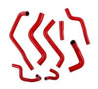 LUXERAD Silicone Coolant Hose Kit for VW Volkswagen Golf GTI MK2 1.8L 8V PB Code 1987 1988 1989 1990 1991 Outside Red, Inner Black