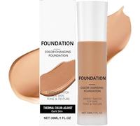 Luxes Color Changing Foundation For Mature Skin, Luxury Intelligent Color Correcting Foundation, Instantly Adapts To Your Skin Tone, Long-Lasting, Lightweight Texture, Medium To Full Coverage (Dark)