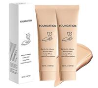 Luxes Colour Changing Foundation Mature Skin, Intelligent Color Correcting Foundation with Buildable Coverage, Moisturising & Lightweight Texture, Long-Lasting Natural Finish (2PCS)