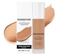 Luxes Foundation For Mature Skin, Luxes Colour Changing Foundation, Intelligent Color Correcting Foundation, Lightweight Texture, Medium Coverage, Long-Lasting Natural Finish (Dark skin)