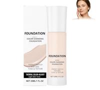 LuxesFoundation For Mature Skin, Colour Changing Foundation, Intelligent Color Correcting Foundation, Lightweight Texture, Medium Coverage, Long-Lasting Natural Finish, for All Skin Types (light)